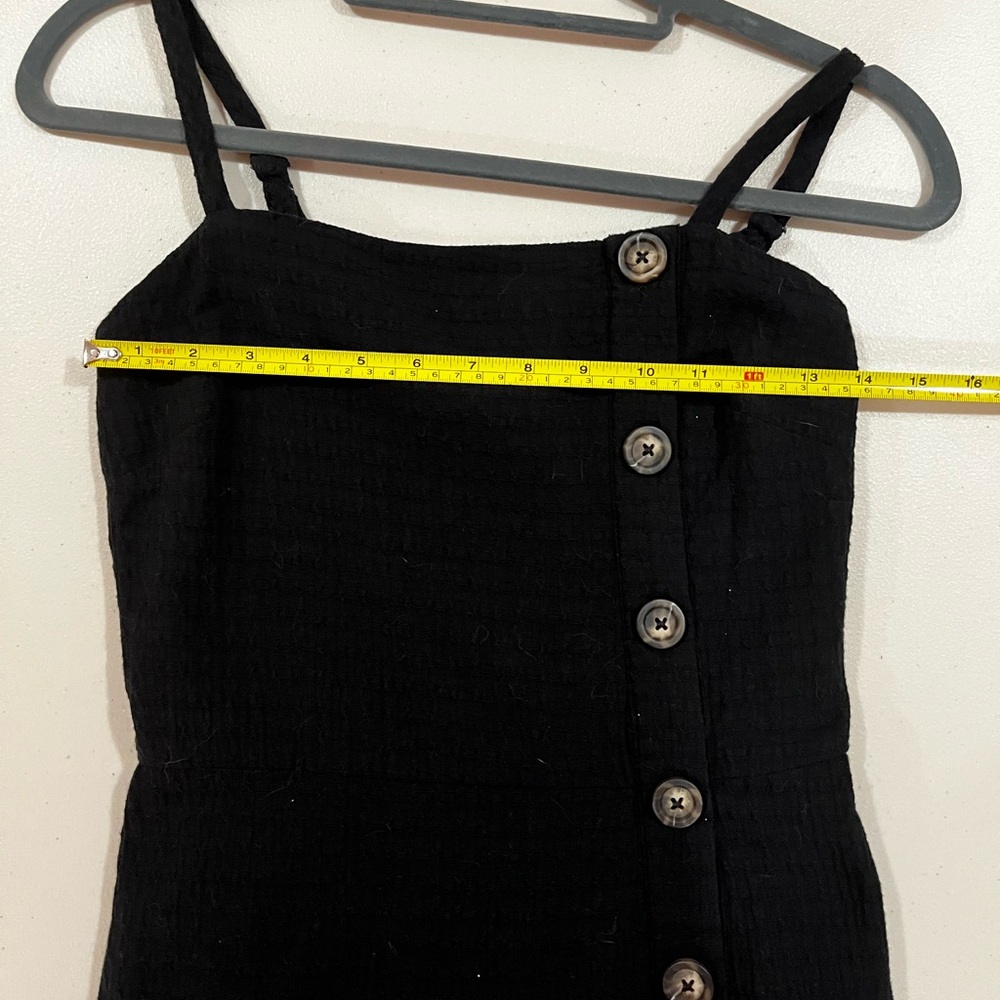 Black Midi Dress with Button Detail - Picture 6 of 9
